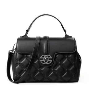 Large leather satchel bag for women – stylish crossbody handbag with top handle