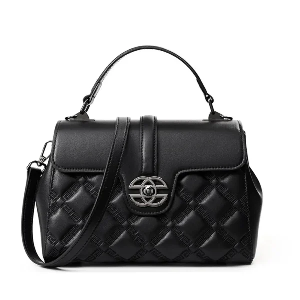 Large leather satchel bag for women – stylish crossbody handbag with top handle