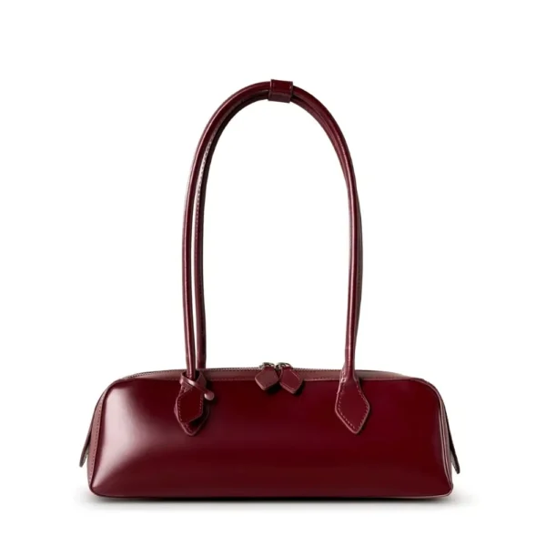 Élan Shoulder Baguette in polished calfskin leather – premium women’s shoulder bag