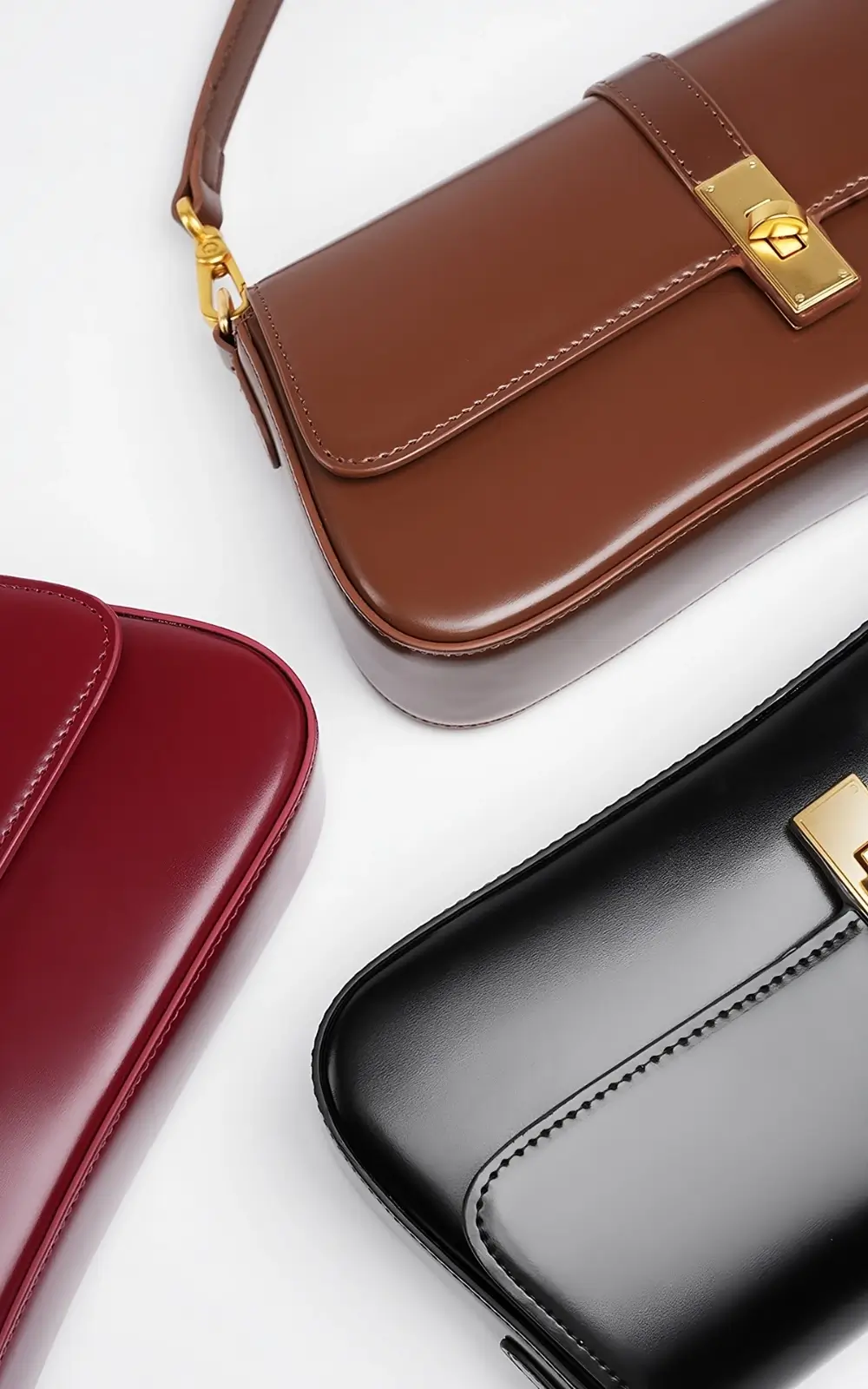 Marisse Baguette Bag hanging over a shoulder, showcasing versatile wear