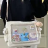 Aesthetic Ita Messenger Bag – Clear Pin Display Crossbody