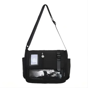 Black Ita Satchel Dual Window Display