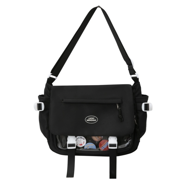 Black Clear Window Messenger Ita Bag