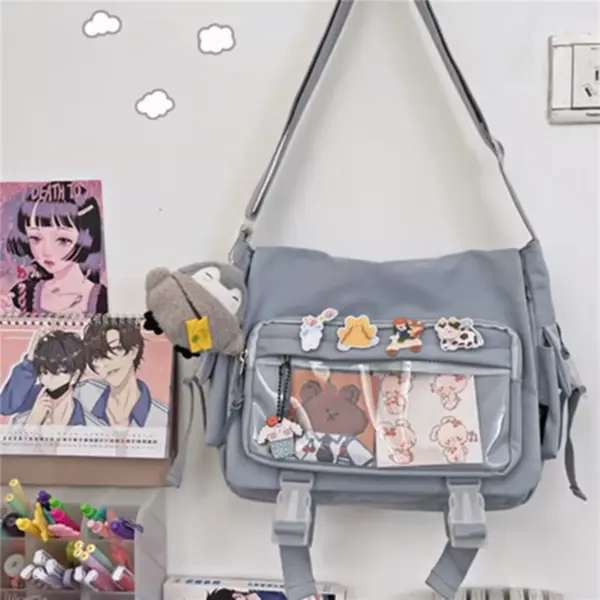 Lifestyle Shot: Blue Ita Bag on Desk with Stationery
