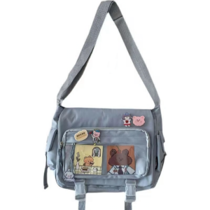 Blue Clear Window Ita Bag Front View