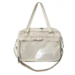 Cream Off White Ita Bag with Scalloped Edge and Bow | Hoclin