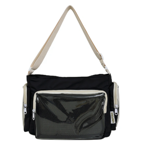 Crossbody Ita Bag 10cm Doll – Black Front View | Hoclin
