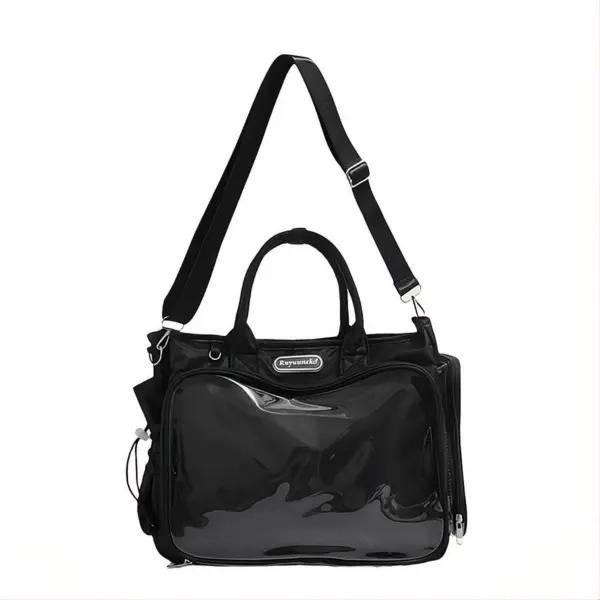 3 Way Convertible Ita Bag — Front View Black | Hoclin