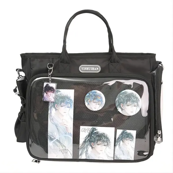 Black Convertible Ita Bag — Front Angle | Hoclin