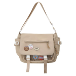 Khaki Ita Bag with Buckle Closure