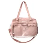 Pink Scalloped Edge Ita Bag with Bow and Rabbit Plush | Hoclin