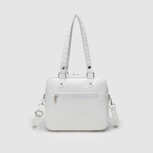 White Ita Bag Rear View with Hidden Pocket