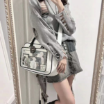 White Ita Bag in Streetwear Outfit | Hoclin