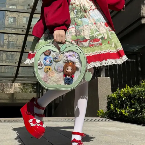 Light Green Apple Ita Bag Worn