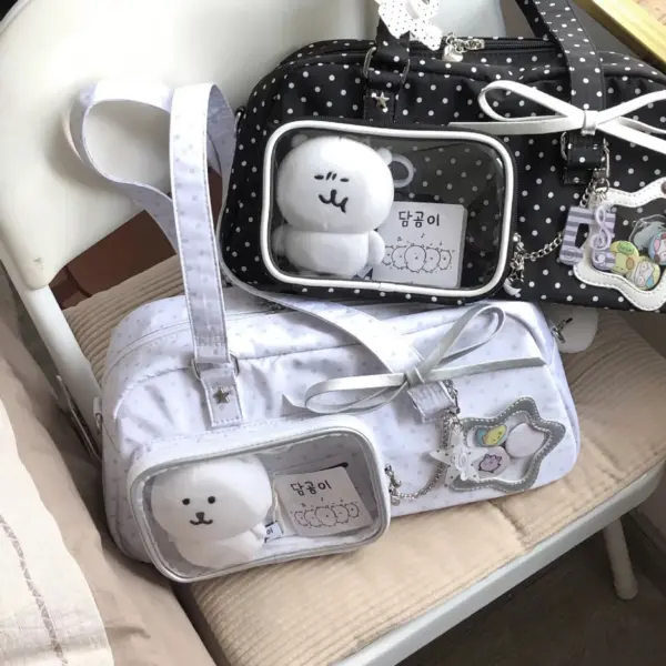 Black and White Ita Bag Front View Black and White Ita Bag Front View