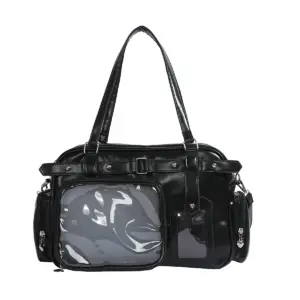Black Clear Window Ita Bag Crossbody Black Clear Window Ita Bag Crossbody