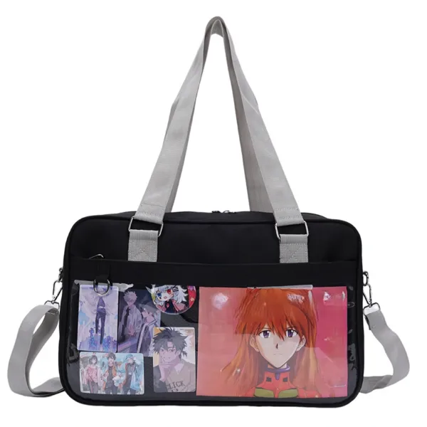 Black Crossbody Ita Bag with Clear Display Window Black Crossbody Ita Bag with Clear Display Window