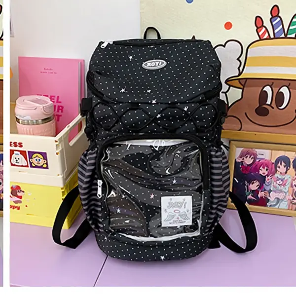 Back view of ita backpack showing padded straps and back panel