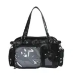 Black Ita Bag Clear Window Black Ita Bag Clear Window
