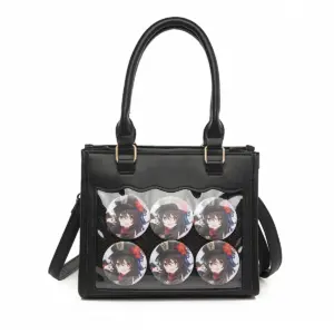 Black PU Leather Crossbody Ita Bag