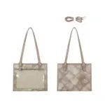 Brown Quilted Ita Bag Front Brown Quilted Ita Bag Front