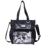Black Crossbody Ita Bag with Clear Window Black Crossbody Ita Bag with Clear Window