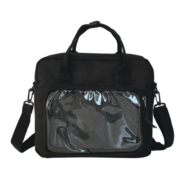 Clear window ita bag crossbody - Black Clear window ita bag crossbody Black