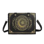 White Clear Window Ita Bag Gold Magic Circle