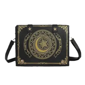 White Clear Window Ita Bag Gold Magic Circle White Clear Window Ita Bag Gold Magic Circle