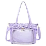 Purple Clear Window Ita Bag Front View Purple Clear Window Ita Bag Front View