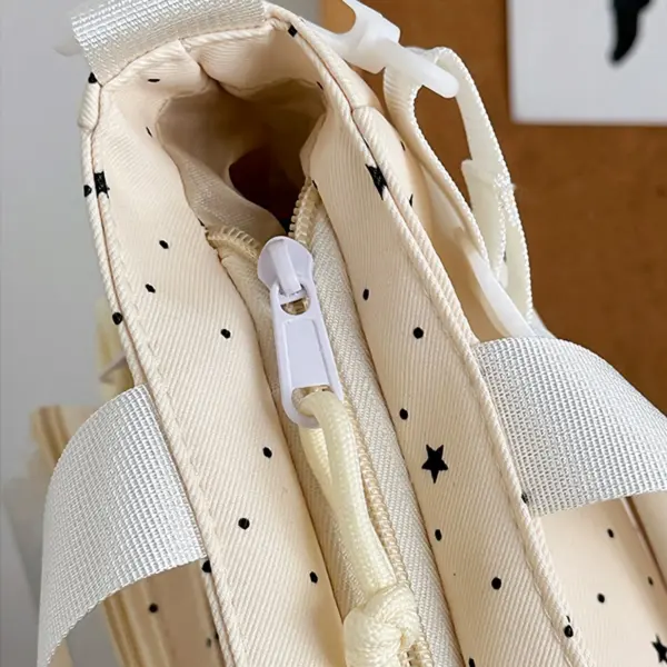 Close Up – Star Print Fabric and Zipper
