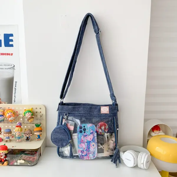 Dark Blue Denim Shoulder Ita Bag – Variant