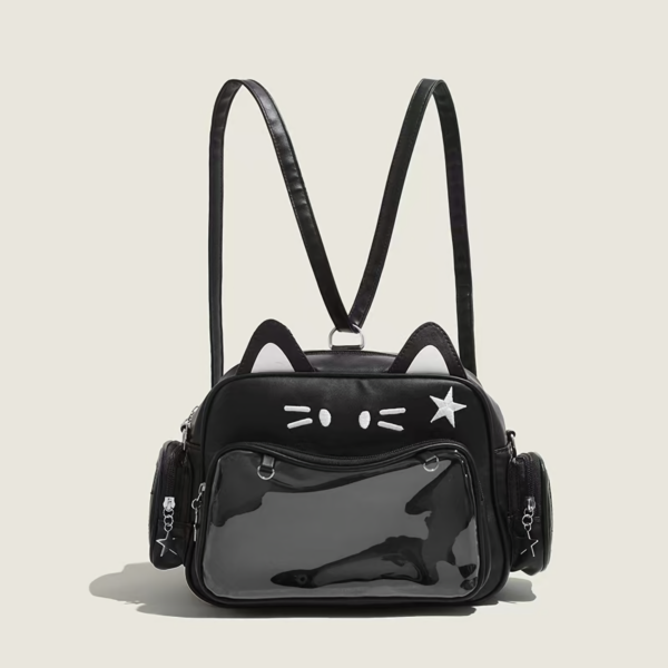 Close-up of metal lobster clasp and reinforced stitching on ita bag strap