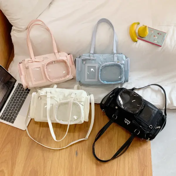 Four Color Ita Bag Set – Pink, Light Blue, White, Black Four Color Ita Bag Set – Pink, Light Blue, White, Black