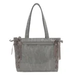 Gray Lace Up Side Tote Ita Bag Gray Lace Up Side Tote Ita Bag