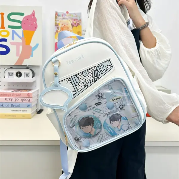 ita backpack worn by person at convention