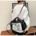 Black Ita Bag Worn as Backpack Black Ita Bag Worn as Backpack