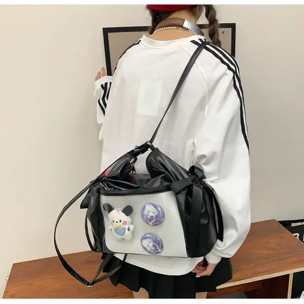 Black Ita Bag Worn as Backpack Black Ita Bag Worn as Backpack