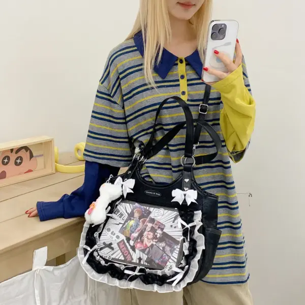 Black Ita Bag Held Open