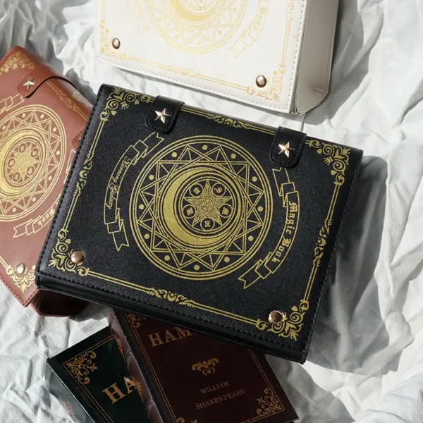 Black Ita Bag Gold Magic Circle