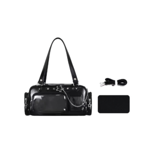 Black Clear Window Ita Bag for Dolls – Main