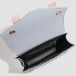 Open Ita Bag Showing Dark Lined Interior Open Ita Bag Showing Dark Lined Interior