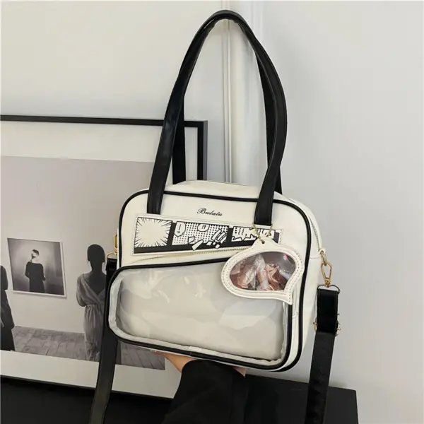 White and Black Ita Bag Front View White and Black Ita Bag Front View