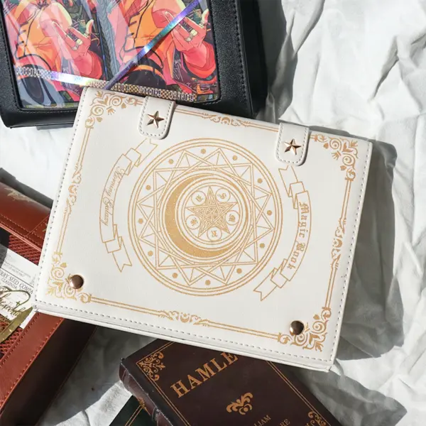 White Ita Bag Gold Magic Circle Front