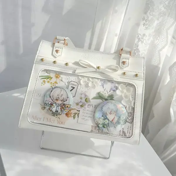 White Ita Bag Packed with Pins on Stand