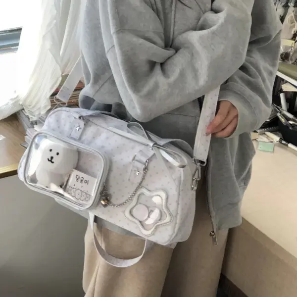 ita bag worn over shoulder