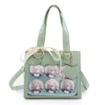 Light Green Crocodile Ita Bag Front View