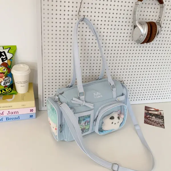 Casual Everyday Ita Bag White ita bag hanging on chair back