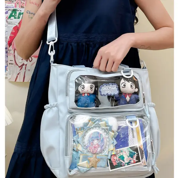 Light Blue Ita Shoulder Bag for Plush Display Light Blue Ita Shoulder Bag for Plush Display