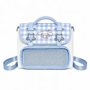 Light Blue Plaid Ita Bag Light Blue Plaid Ita Bag